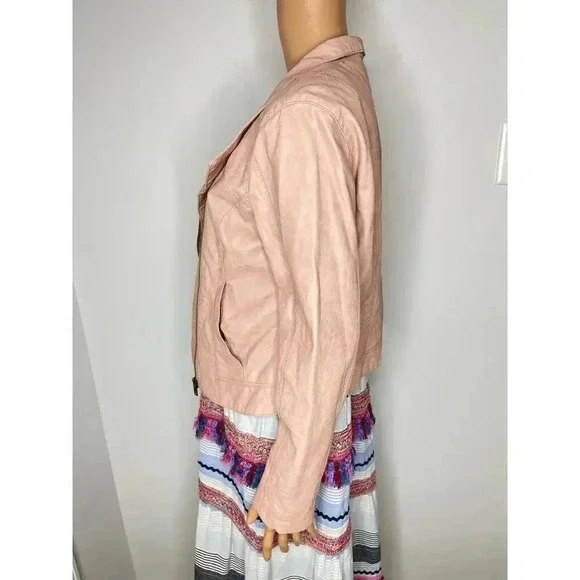 Anthropologie Ett:twa Ripley Faux Leather Moto Jacket size PM - Picture 5 of 10